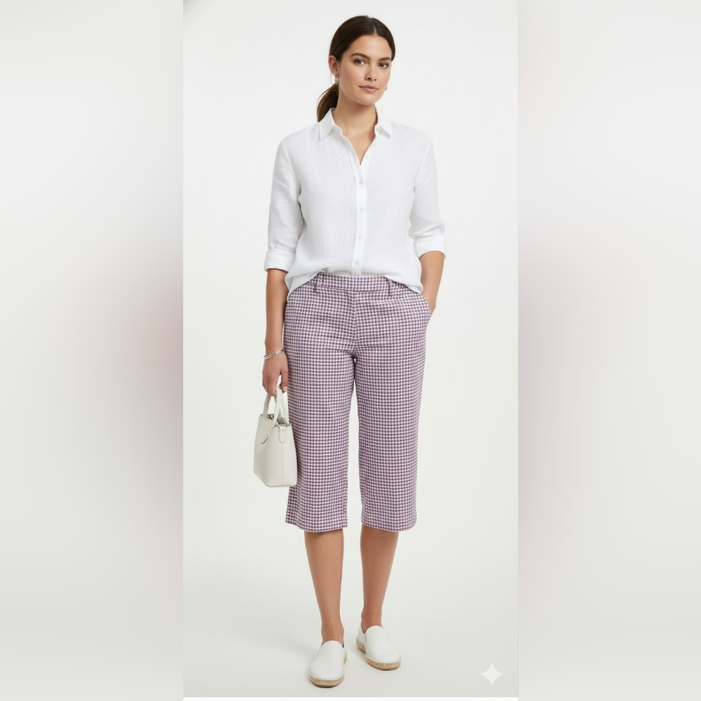 Vintage Tommy Hilfiger Pants Cropped Gingham Preppy 16